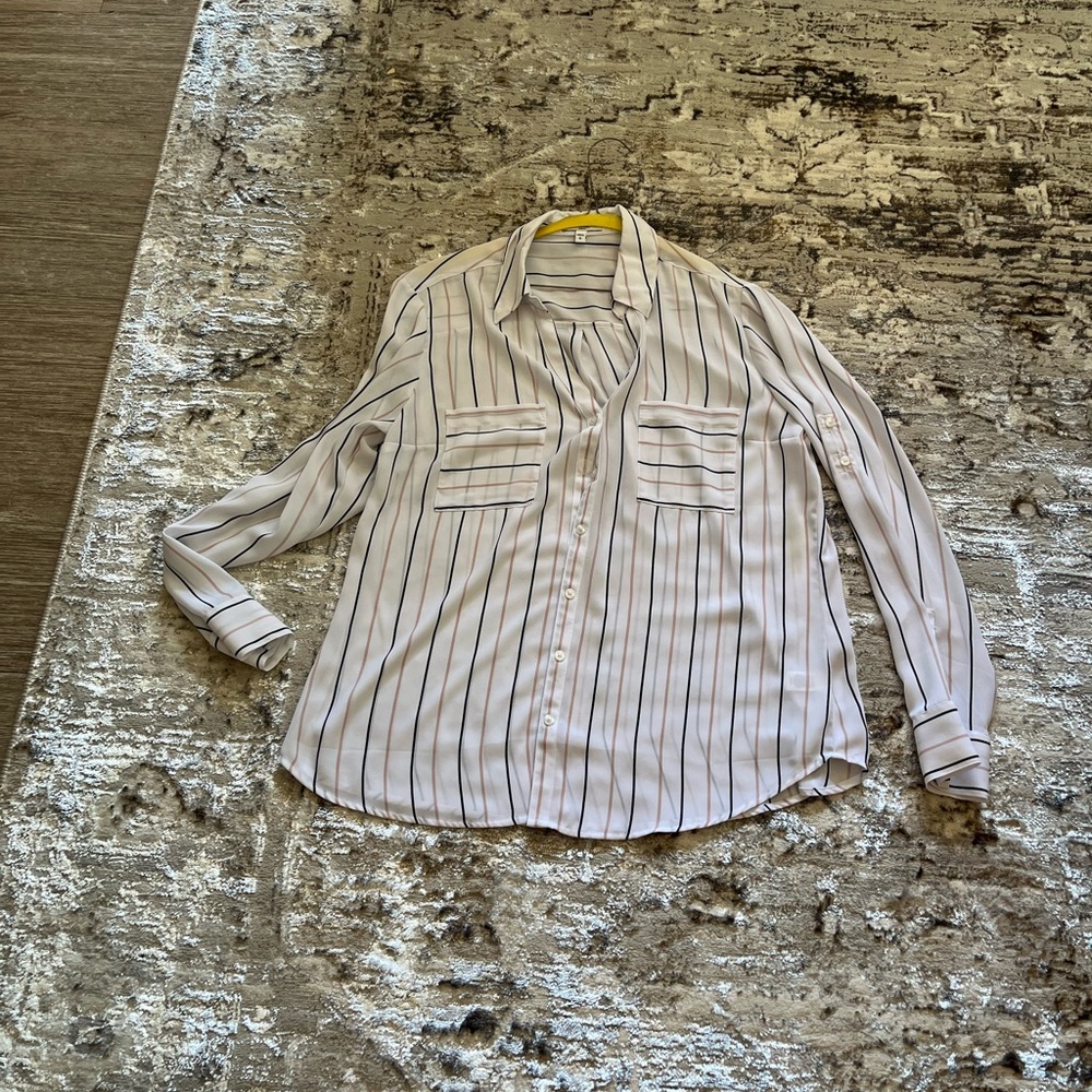 Striped Button-Up Shirt